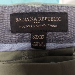 Banana Republic Olive Fulton Skinny Chino